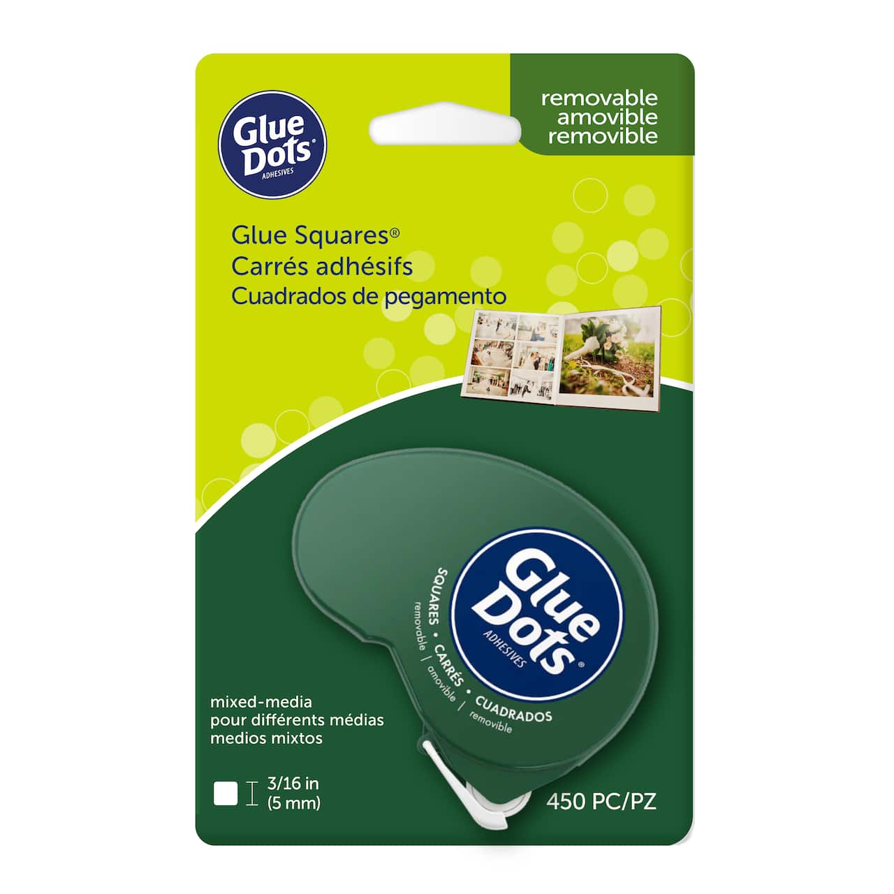 8 Pack: Glue Dots® Removable Glue Squares® Dot N' Go® Dispenser